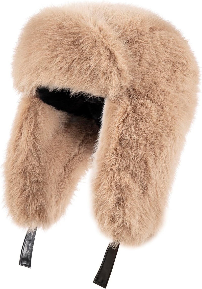 Gilotop Trapper Hat with Ear Flaps - Winter Russian-Style Fur Pilot Ushanka, Windproof Skiing for Men & Women - Image 1